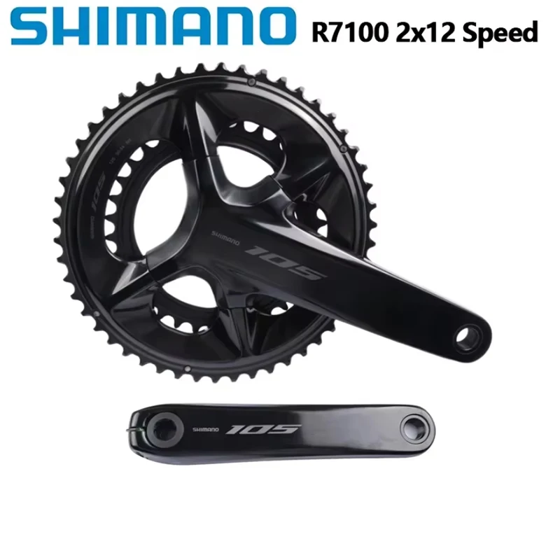 Shimano 105 R7100 Crankset 2x12 Speed 50-34T 12s 165mm/170mm/172.5