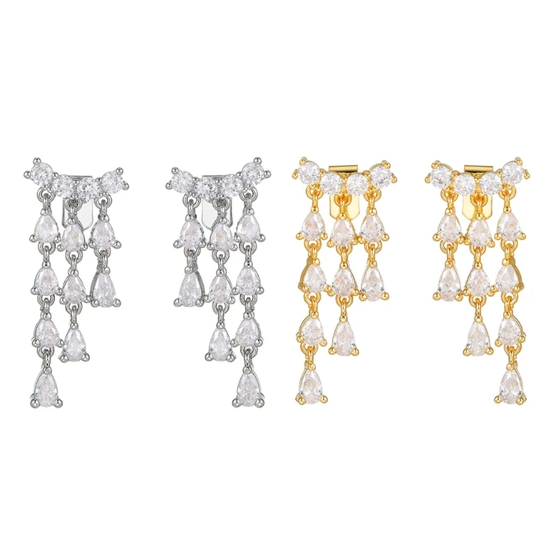 Luxuriöse mit Zirkon besetzte Ohrclip-Dekore für Freeclip 1 2 Musikgeräte-Schmuck Y4QF – Detail 1