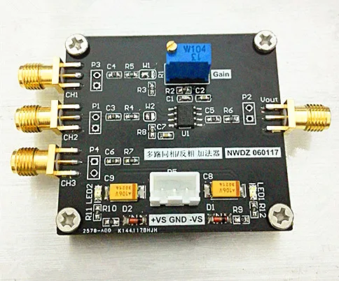 Multi Channel Adder/in-phase Inverting/broadband Precision/gain Adjustable Amplifier/noise Adder