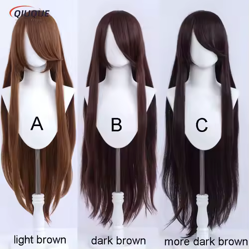 80 Colors 100cm Long Straight Cosplay Wig Anime Compatible Universal Omopinenet Heat Resistant Synthetic Hair Wigs + Wig Cap - Image 12