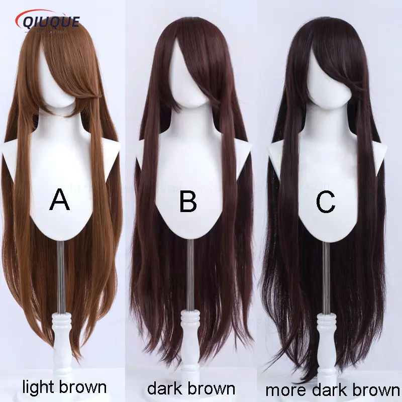 80 Colors 100cm Long Straight Cosplay Wig Anime Compatible Universal Omopinenet Heat Resistant Synthetic Hair Wigs + Wig Cap - Image 12