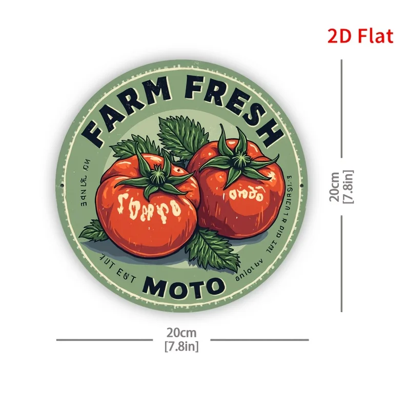 2D Flat - [2D Plane] 1pc of Funny Satirical Metal Tin Sign, Aluminum 20X20. Two Red Tomato Leaves, The Words 