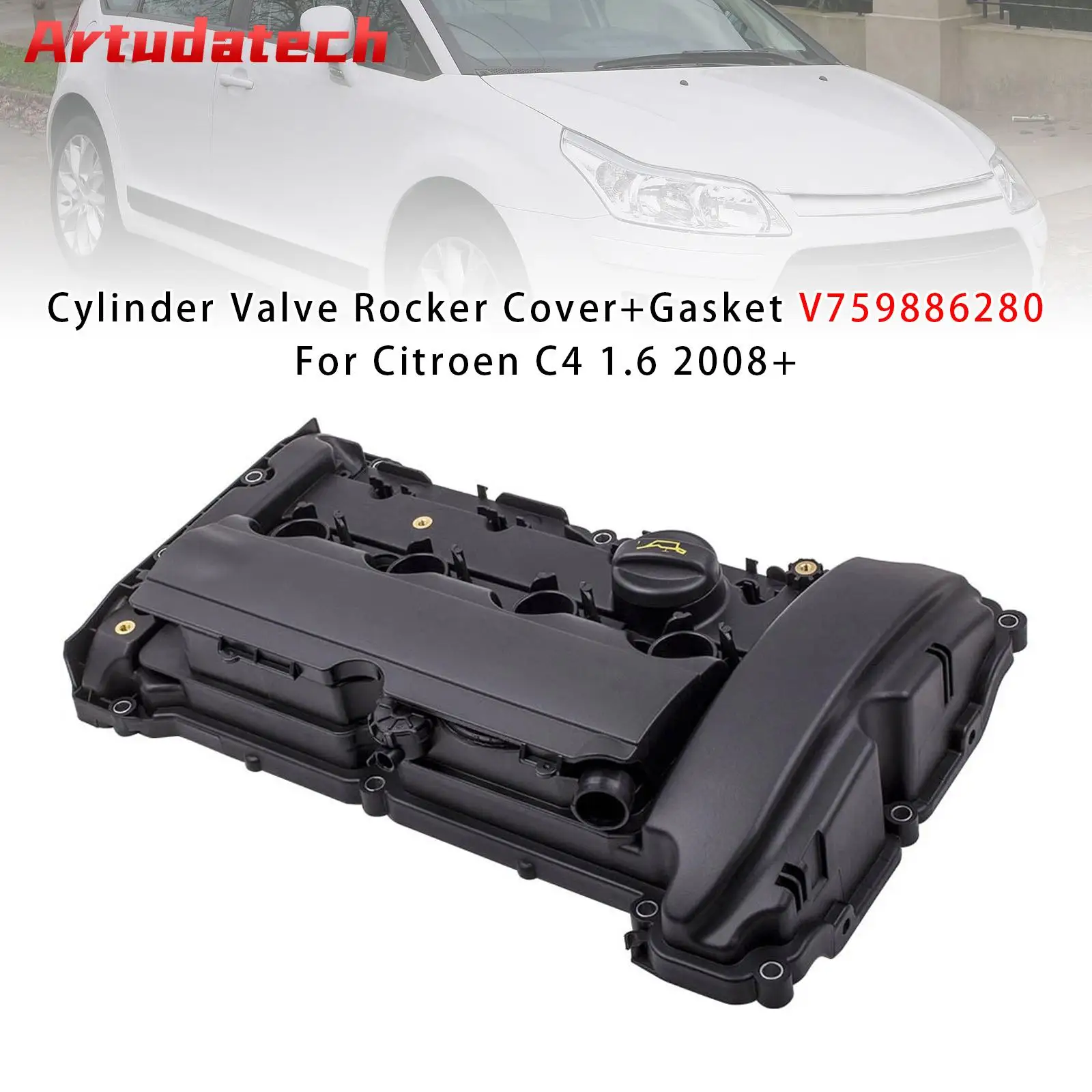 

Artudatech Cylinder Valve Rocker Cover+Gasket V759886280 For Citroen C4 1.6 2008+ V7 598 862 80 0248.Q2 0248Q2