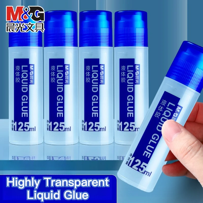 Klej w płynie M&G z aplikatorem pędzelkowym 50ml 125ml, materiały do rękodzieła DIY, do tworzenia biżuterii, małe butelki, artykuły papiernicze