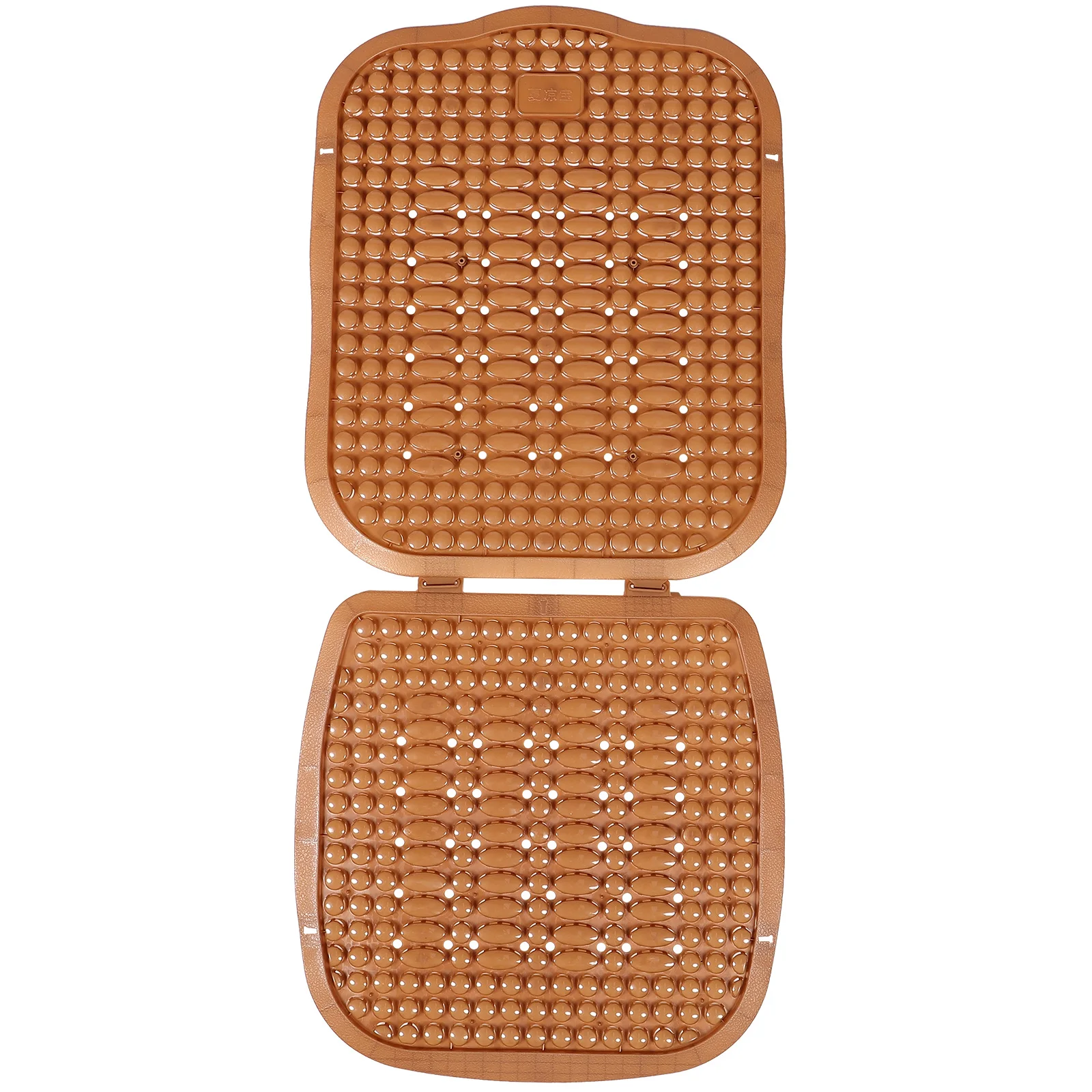 

Summer Cool Pad Car Seat Cushion Coffee Color Ventilated Beaded Cover Universal Fit Van Bus Office Outdoor Protects Hygiene Easy