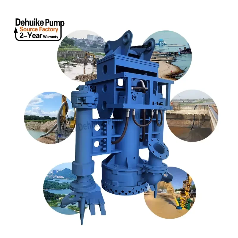 Easy Transfer Excavator Hydraulic Submersible High Flow Capacity Sea River Lake Dredging Mud Sand Pump