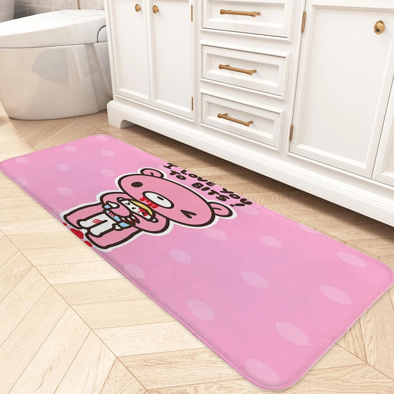 Bedroom Rug D-Gloomy Bear Custom Doormat Entrance Door Bathroom Foot Mat Corridor Kitchen Balcony Hallway Floor Carpet Home