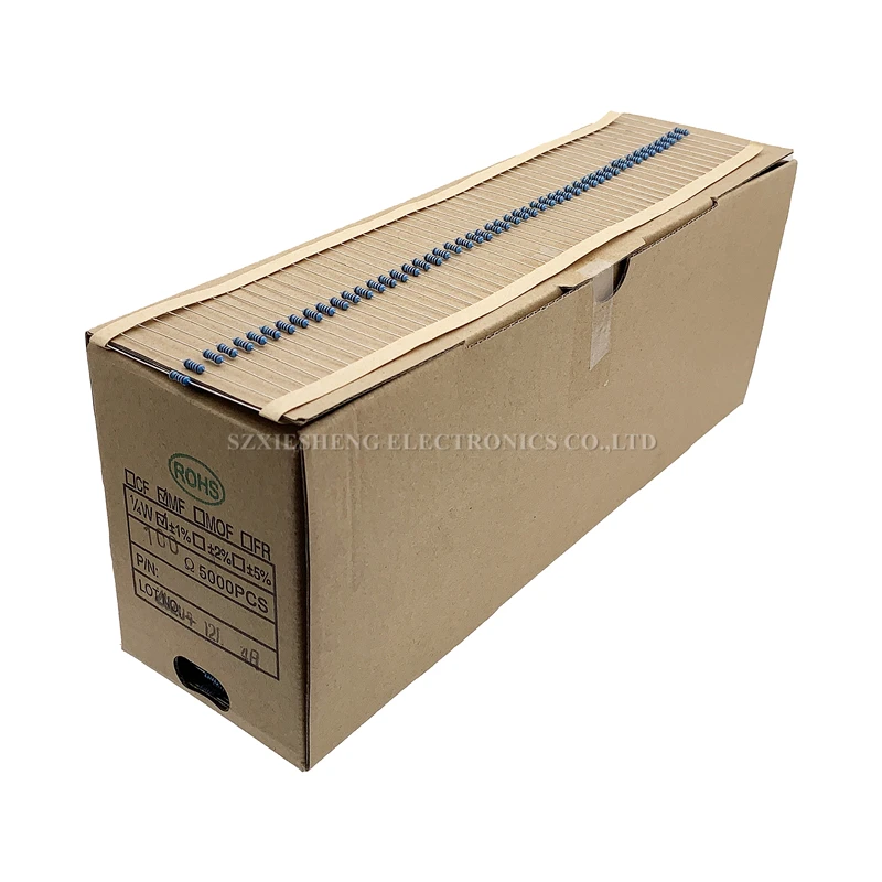 100 STKS 1/4 W Metaalfilmweerstand 0.25 W 0R-22M 1% 0 1 2.2 10 100 150 220 270 330 470 1 K 2.2 K 4.7 K 10 K 47 K 100 K 470 K 1 M 10 M 20 M Ohm