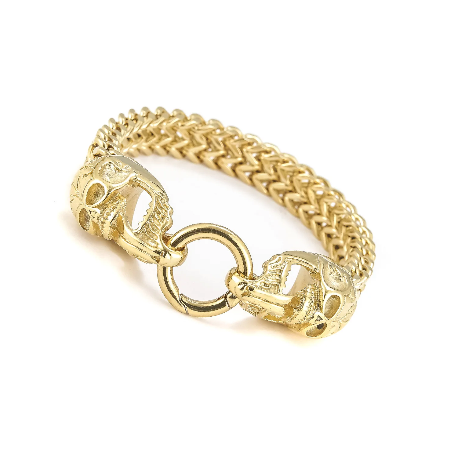Hot Selling Classic Fashion Punk Stainless Steel Skull Bracelet Men\\\'s Charm Gothic Bracelet Jewelry Gift image 4