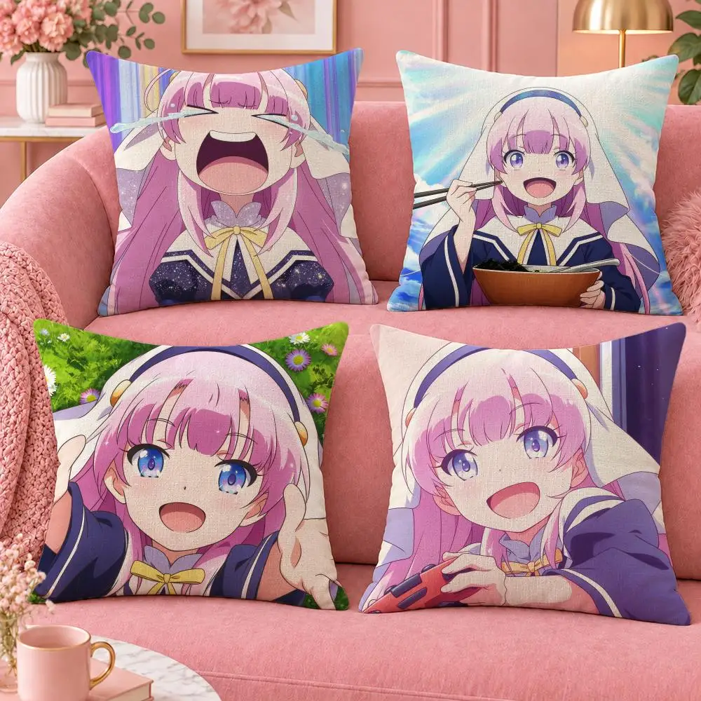 Anime Drama Day I Became a God Cushion Cover Cute Cartoon Throw Pillow Cover Soft Plush Cushion Cover Sofa Bedroom Home Decor