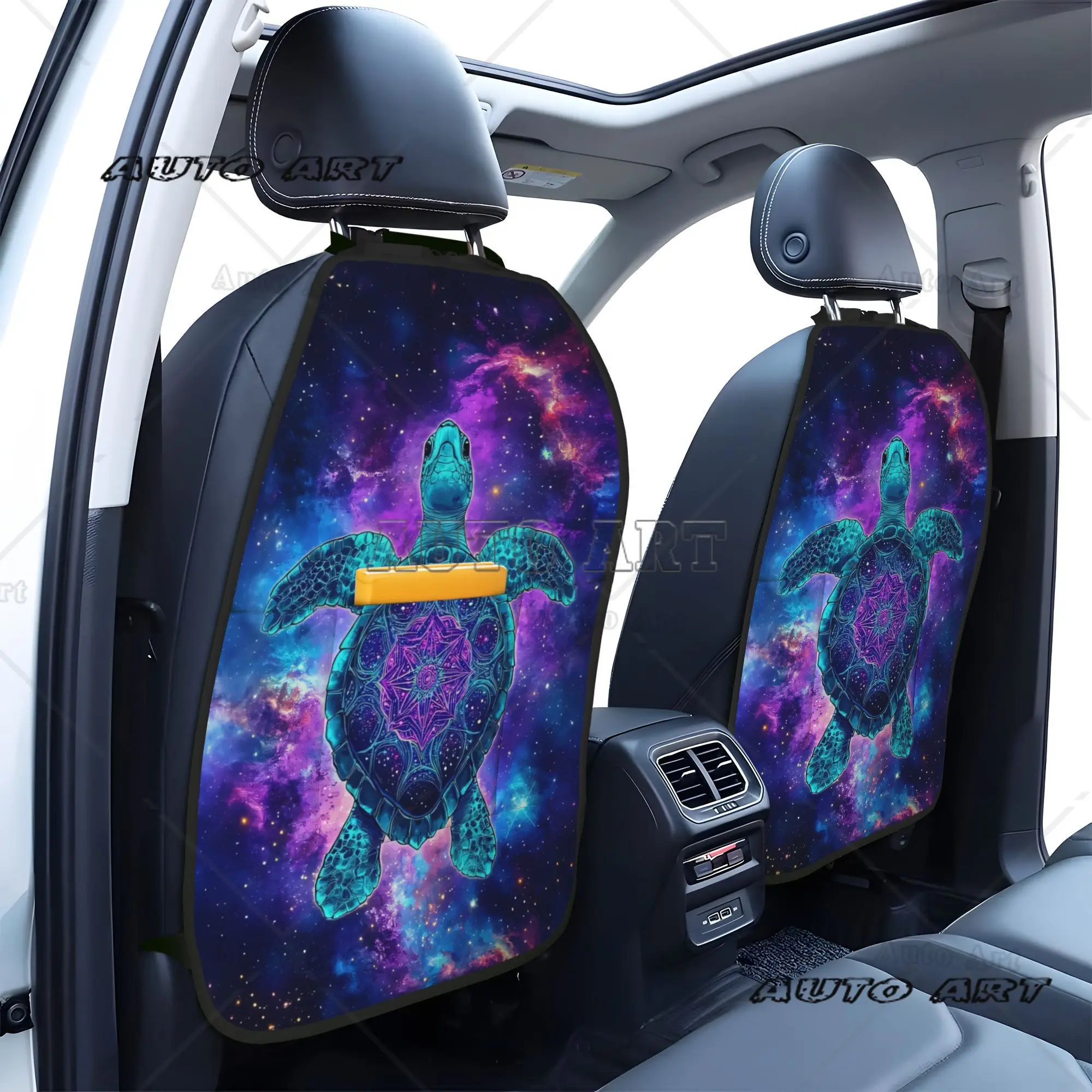 2pcs Adorable Turtle Car Seat Back Organizer This Polyester Storage Bag Helps Keep Your Vehicle Clean And Orderly