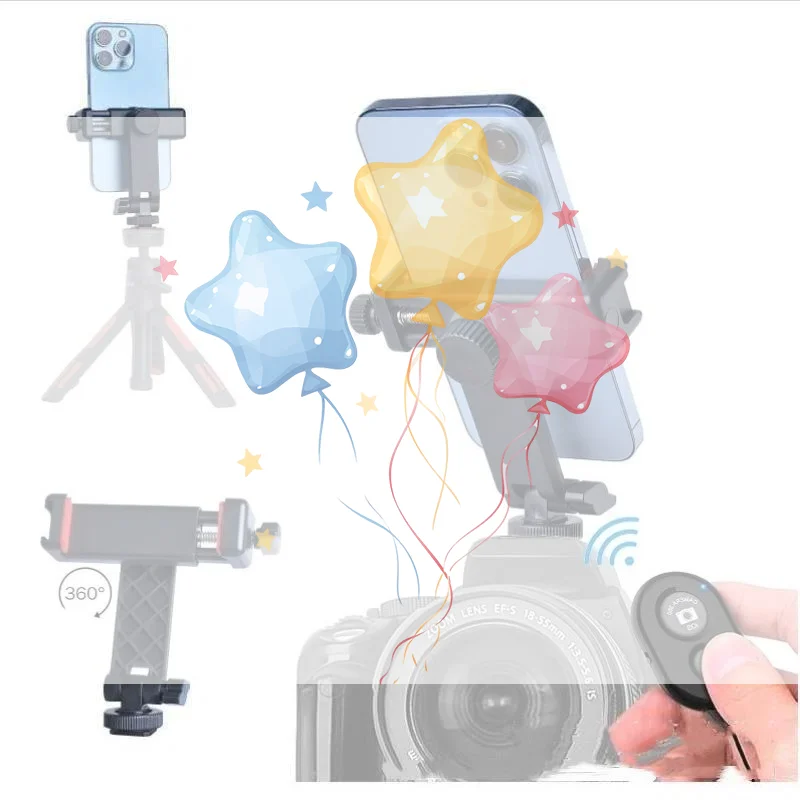 Camera Hot Shoe Phone Tripod Mount Holder Mobile Smartphone Support Cold Shoe Adapter For Phone Photography Accessories