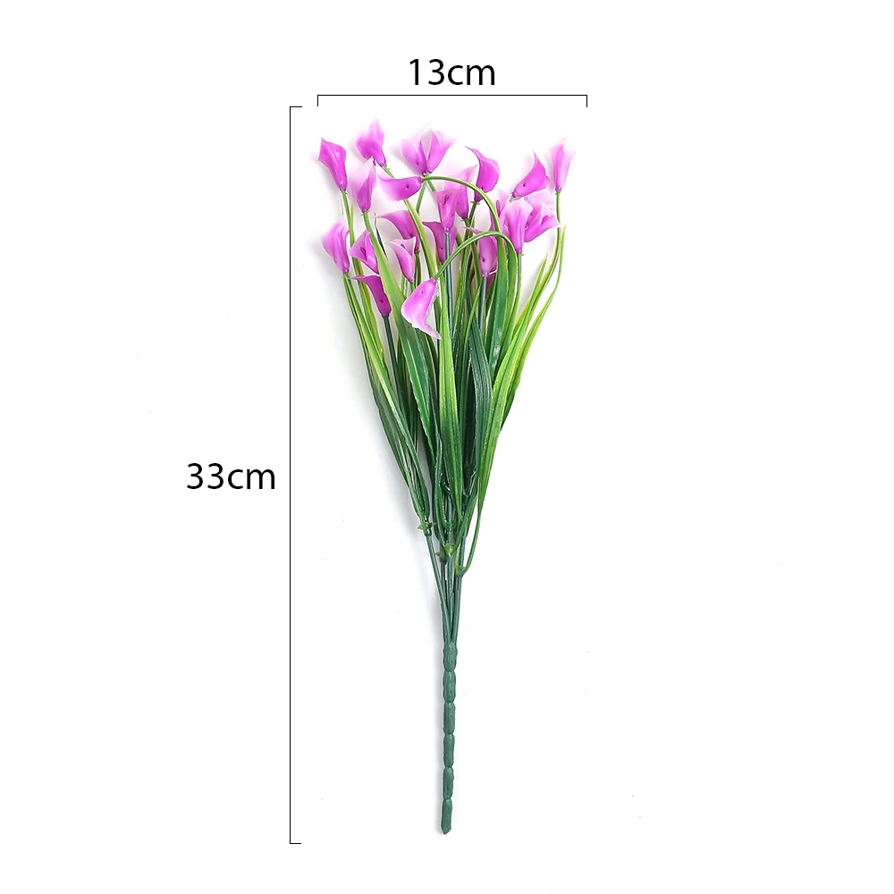 Artificial Calla Lily Bouquet 33cm Fake Flowers for Indoor Home Room Decor Garden Wedding Decora Outdoor Vase Flower Arrangement image 6