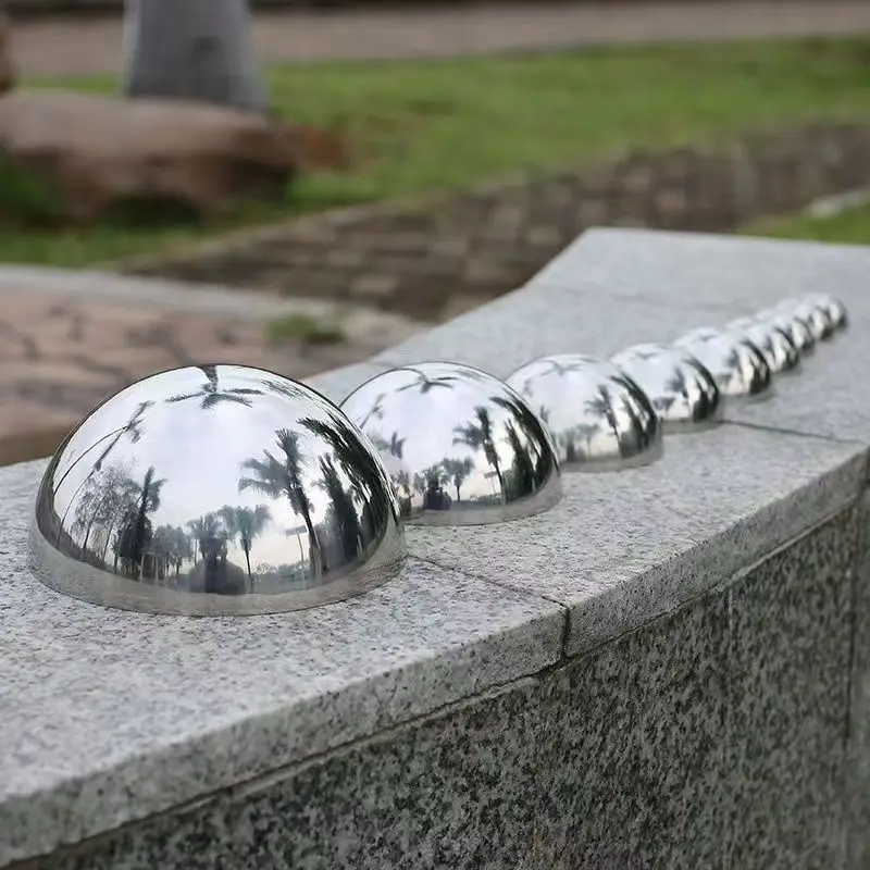 304#1.0mm 19mm-300mm Stainless Steel Mirror Decorative Hemisphere Home Hotel Shopping Mall Park Square Bar Decorative Half Ball