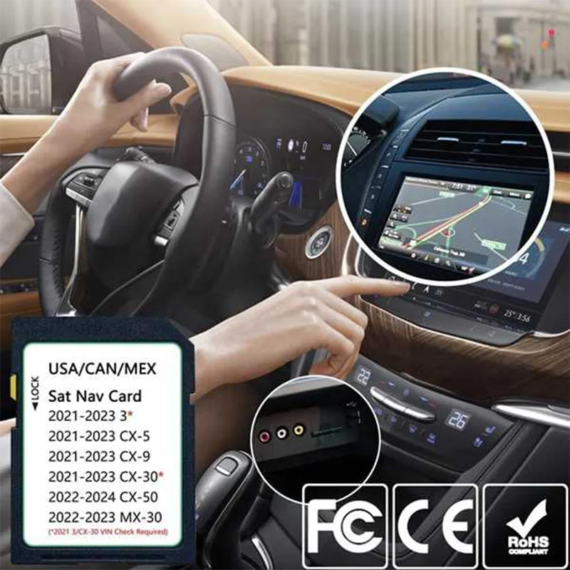 TD2K66EZ1B Upgraded Navigation SD Card for 2021-2023 3 / CX5 / CX9 Car GPS Navigation System for USA/CAN/MEX Maps