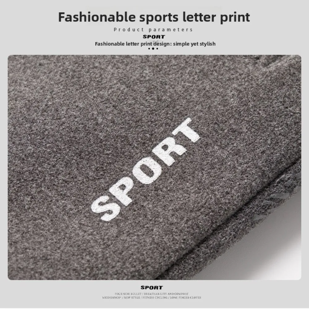 الرياضة لمس فو الجلد المدبوغ قفازات سميكة بلون الرجال الوجه القمم قفازات يندبروف المضادة للانزلاق أصابع كاملة القفازات الذكور #2