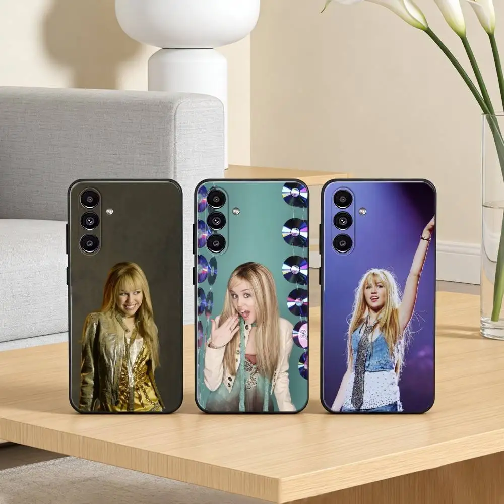 H-Hannah M-Montana Phone Case For Samsung Galaxy A13,21s,22,31,32,52,53,71,72,73,Soft Black Cover