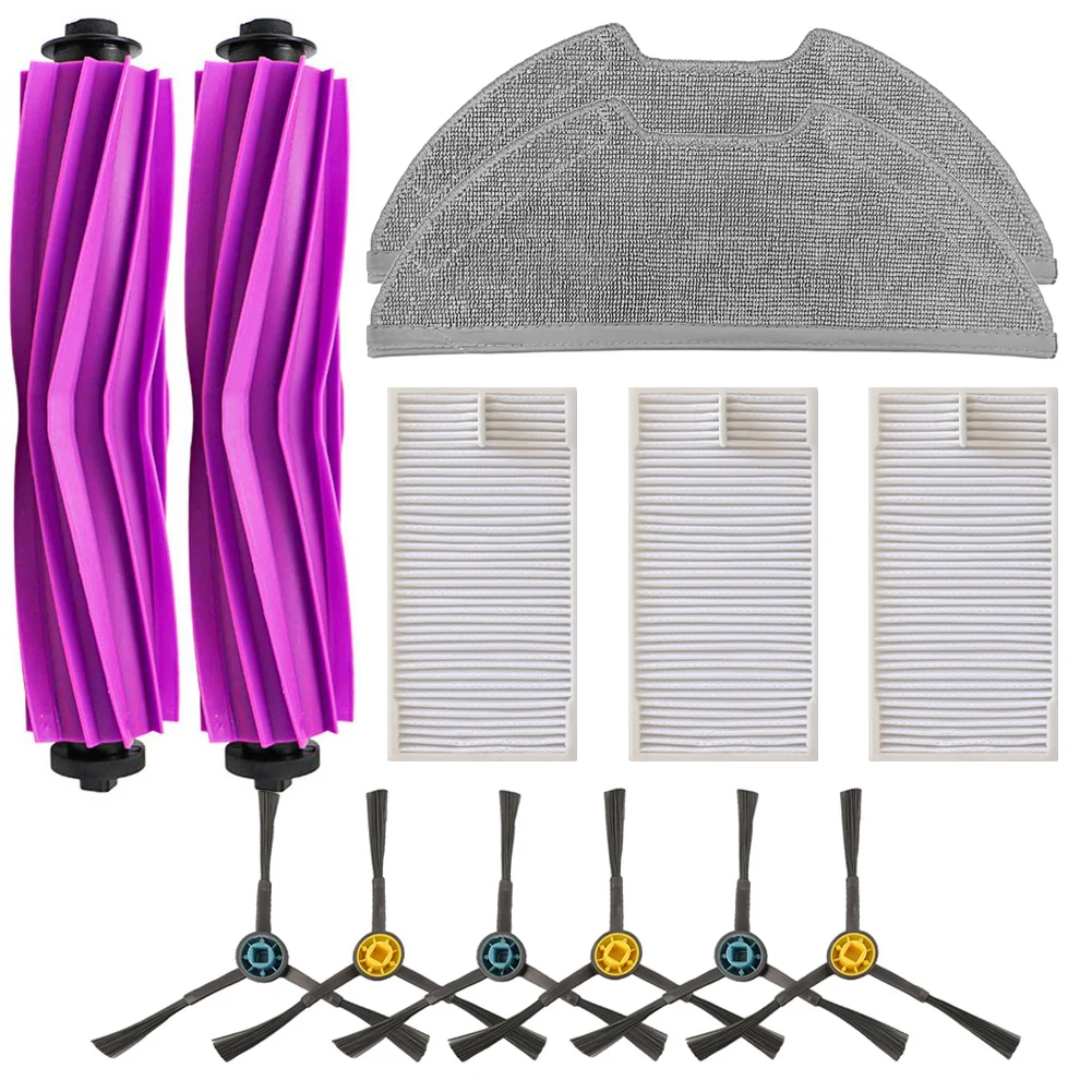 

Comprehensive Accessory Kit for Eureka E20 Plus Vacuum Cleaner 2 Main Brushes 6 Side Brushes Filters and Mop Cloths