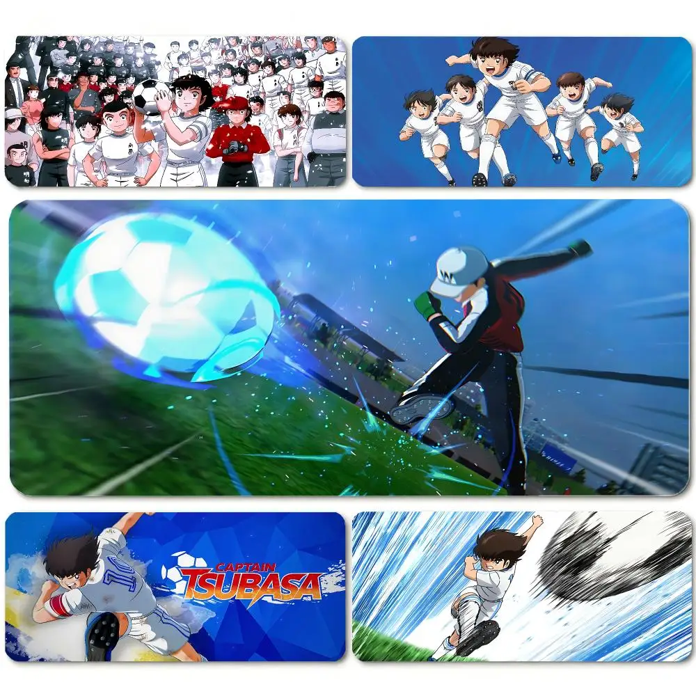 anime Captain Tsubasa Mouse Pad MousePad Stitched Edge Waterproof Desk Mat Anti‑Slip Rubber Base for PC Laptop Gaming Office
