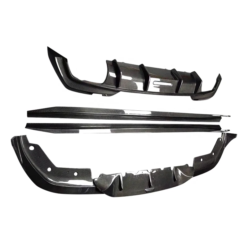 

Подходит для BMW 3 серии G20 17-22: Модифицированные передние и задние бамперы из карбона MP, передние и задние сплиттеры, накладки на зеркала, задний диффузор.