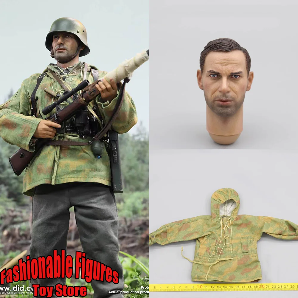 D80163 1/6 WWII Series Save Soldier Ryan Sniper Head Sculpt Boots Y Belt Watch Hoodie Shirt 98K Weapon Accessory For 12