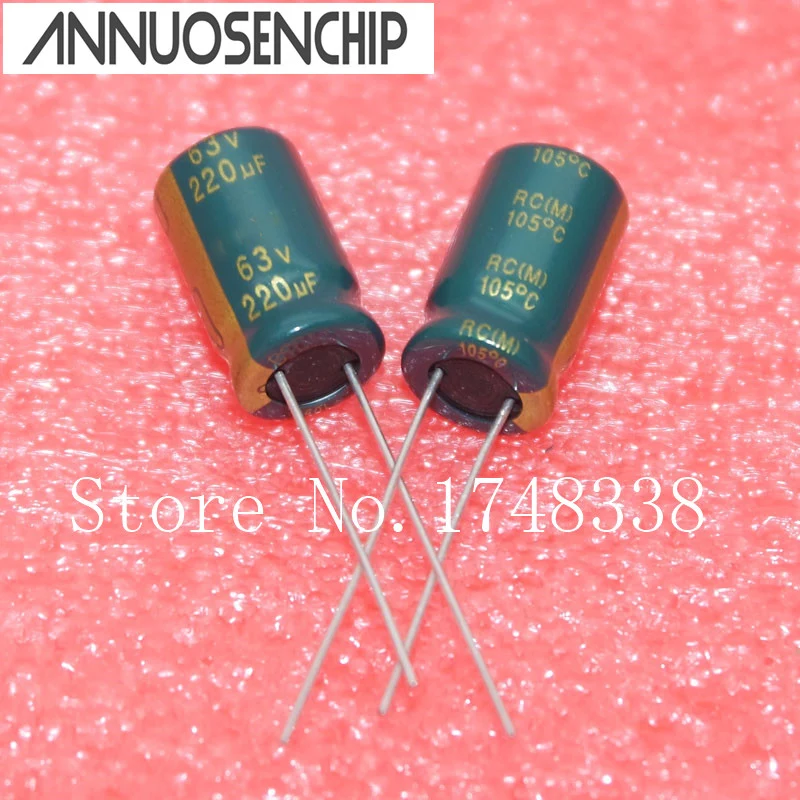 High frequency Capacitor 63V 220UF 105C low-impedance electrolytic  Capacity: 220uf 63v volume: 10 * 17mm