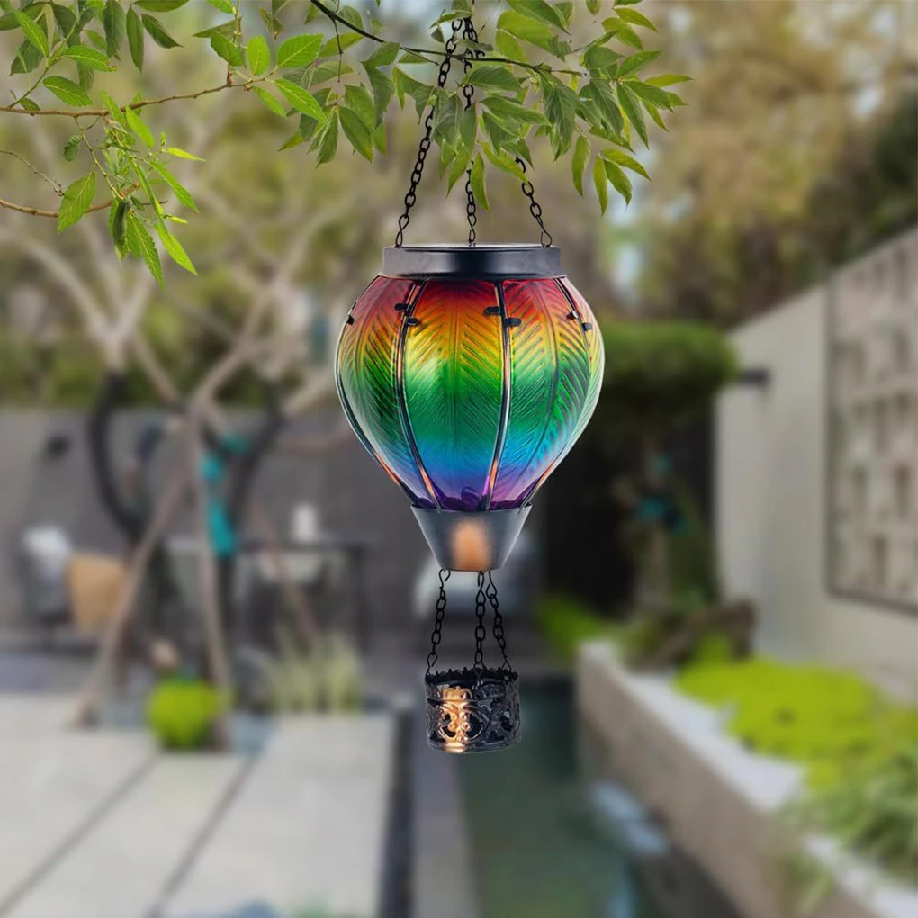 

Portable Solar Hot Air Balloon Lantern With ulated Flame For Outdoor Camping Waterproof Lanterns