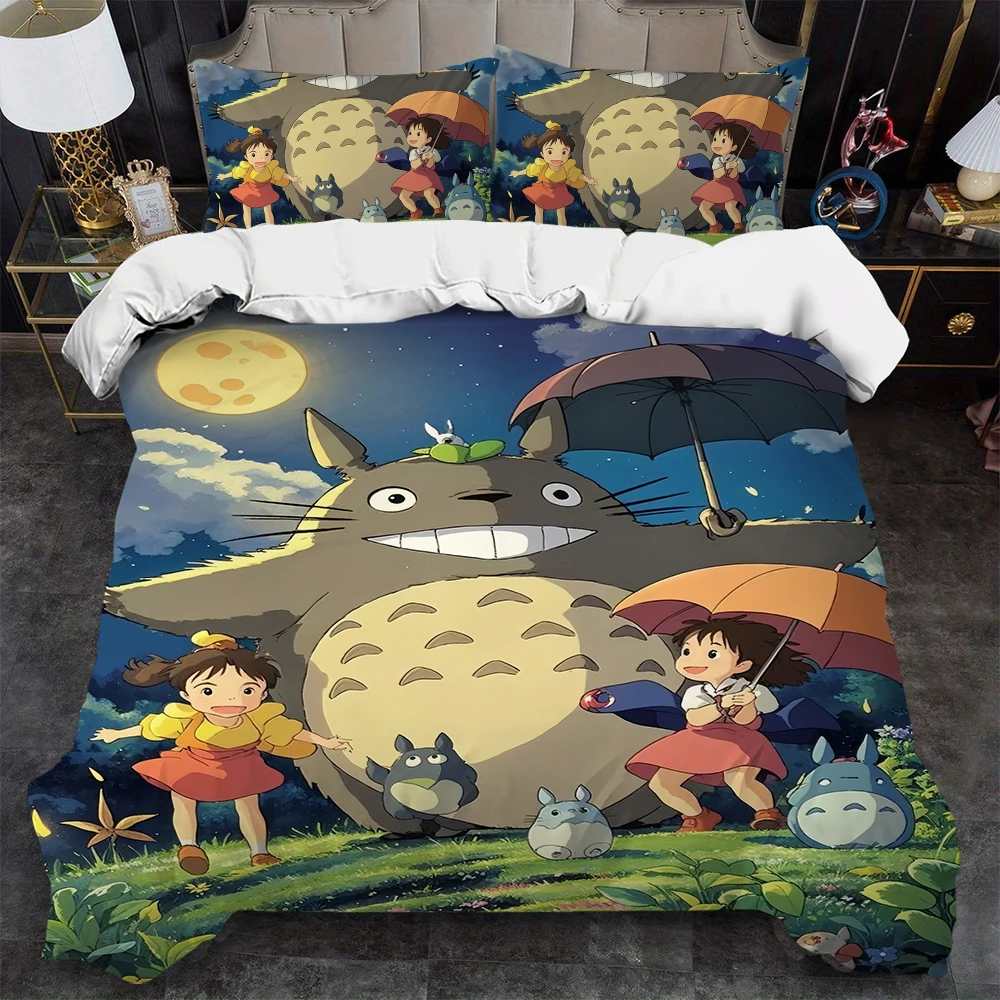 Комплект пододеяльников с рисунком «My N-Neighbor», постельное белье, мягкая хлопковая кровать для стирки, комплект из трех предметов, T-Totoro-S, четыре сезона, студенческое общежитие