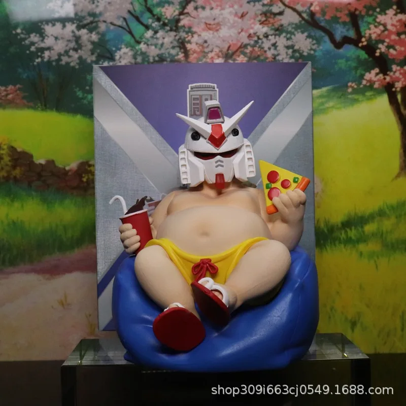 13CM Classic Comic Anime Zaku Fat Boy in Sofa Funny MS-06 Figure Model Toys Gift