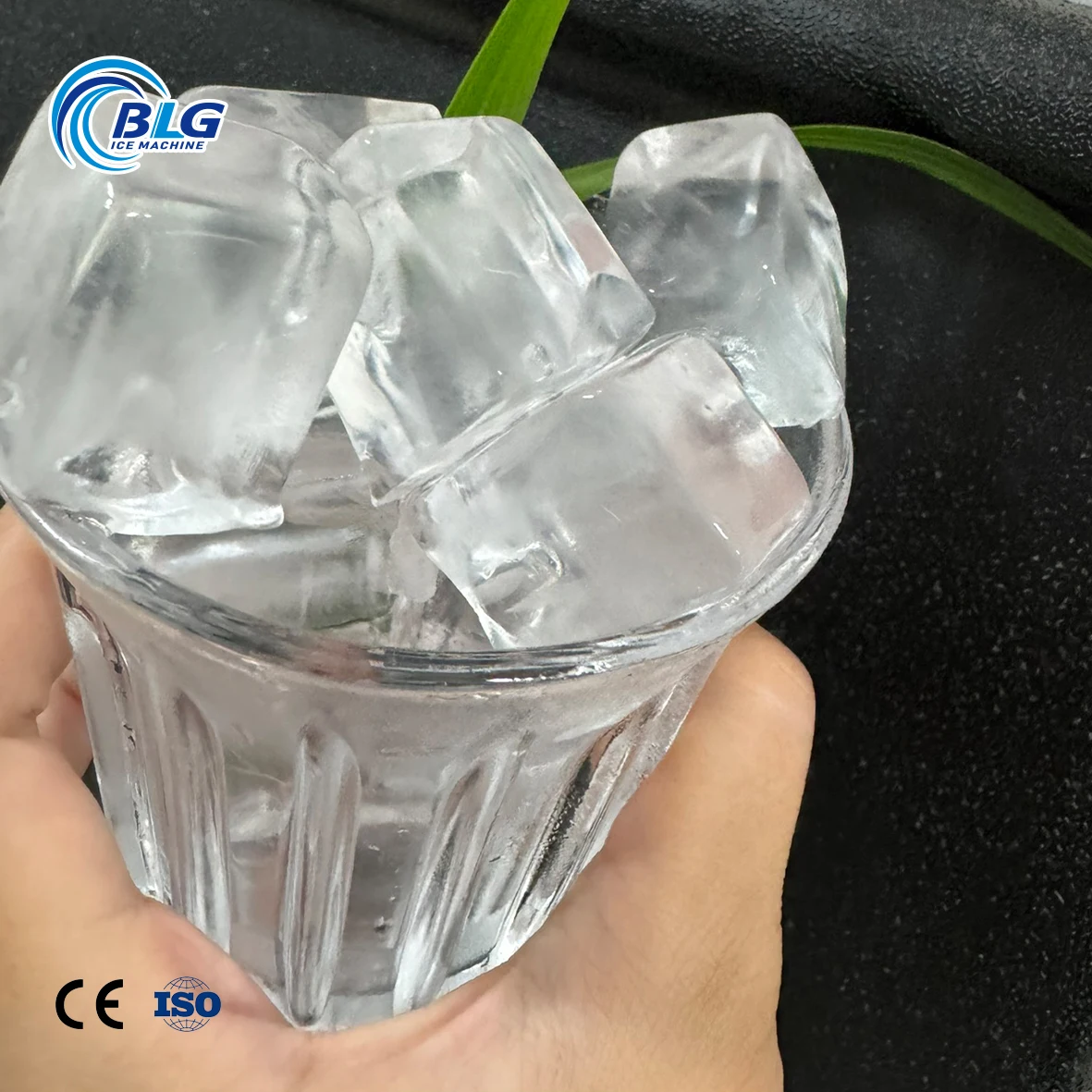 BLG 200Kg/24 ore Macchina per il ghiaccio elettrica automatica Design quadrato di grandi dimensioni per attrezzature di refrigerazione da cucina commerciale all'aperto