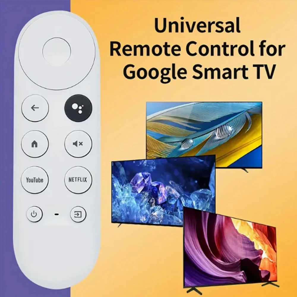 Voice Remote for Google Chromecast 4K Snow - Easy Control of Your Streaming Media Player (Remote Control Only)