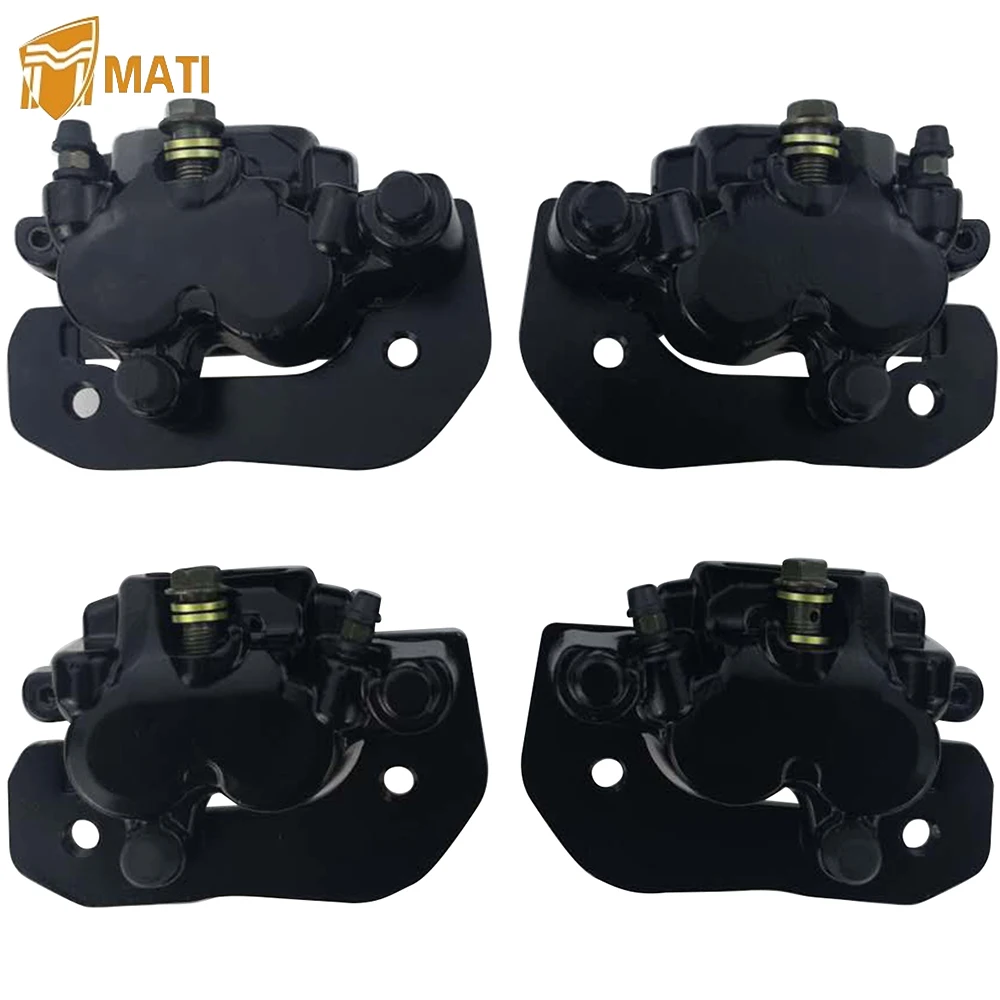 Front Left Right & Rear Left Right Brake Caliper Assembly for Can Am Renegade Outlander 450 500 570 650 800 850 1000 with Pads