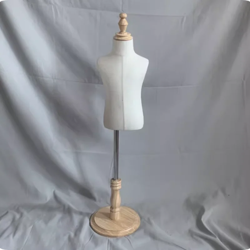 6-8years Children's Sewing Cloth Mannequin Body,can be pined needle,Half-style Models Props,Fabric, Wood Disc Base,AT354
