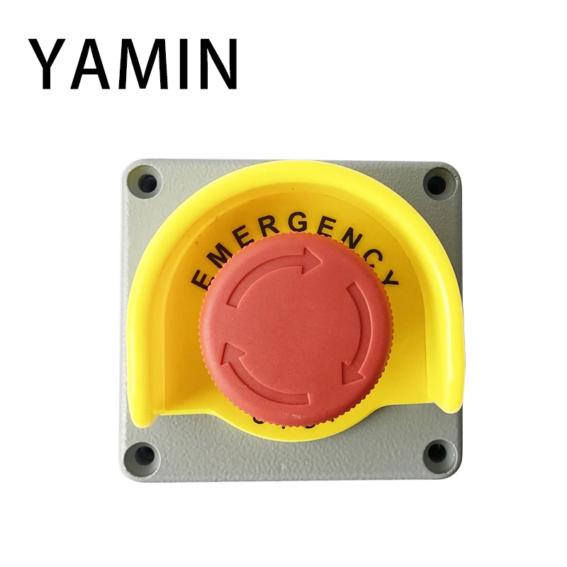 Metal Reset Momentary 1P Emergency Stop Push Button With Aluminun Shell Control Box Explosion-proof Junction Waterproof