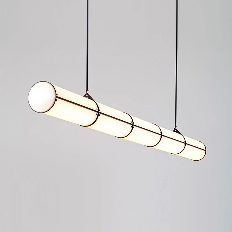 Nordic Minimalist Acrylic Pendant Lights for Living Room Dining Hall Designer Lighting Hanging Ceiling Lamps Cylinder Fixtures