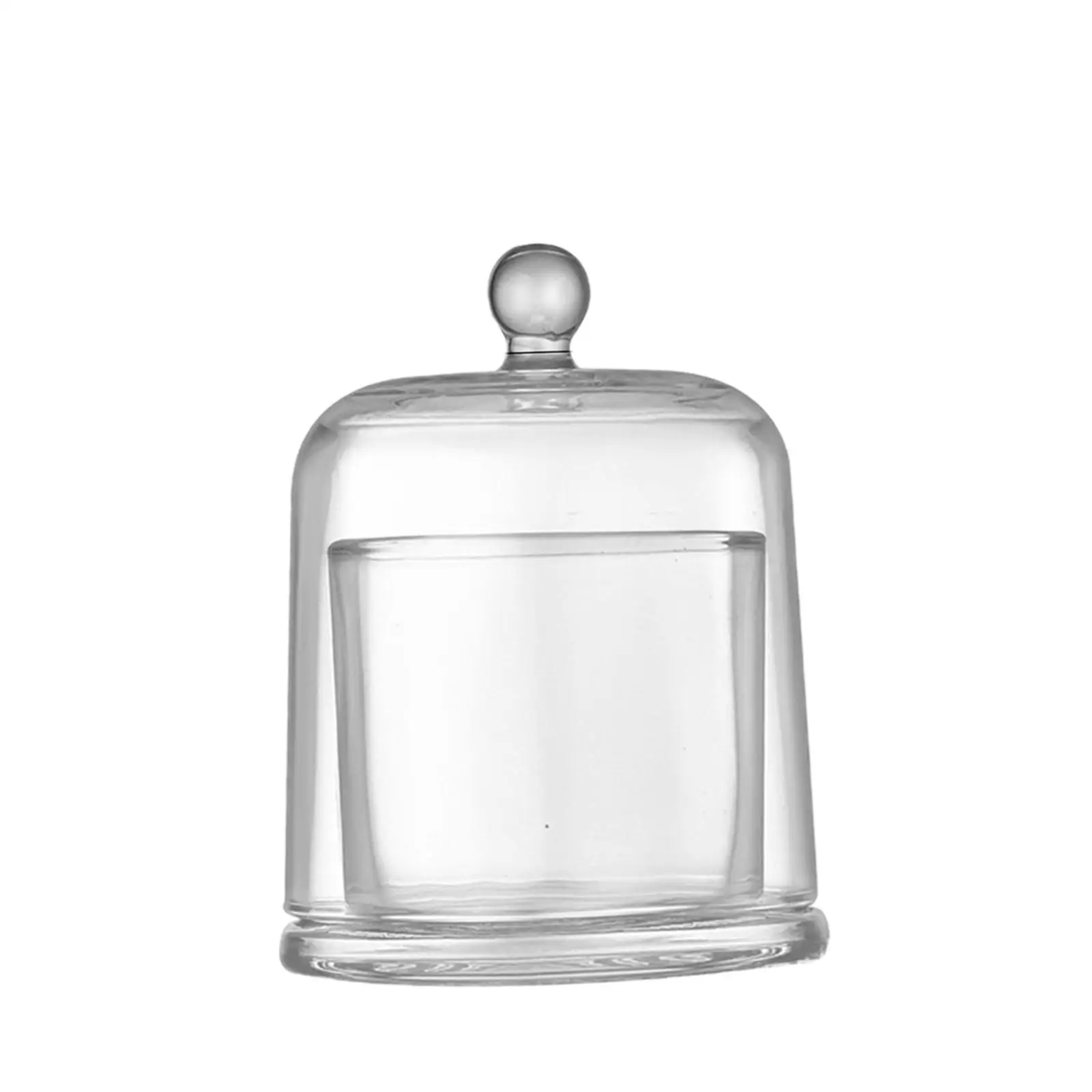 Glass Cloche Dome Gifts with Top Handle Bell Jar Display Case for Keepsakes Pillar Candles Watch Fairy Lights Small Desserts