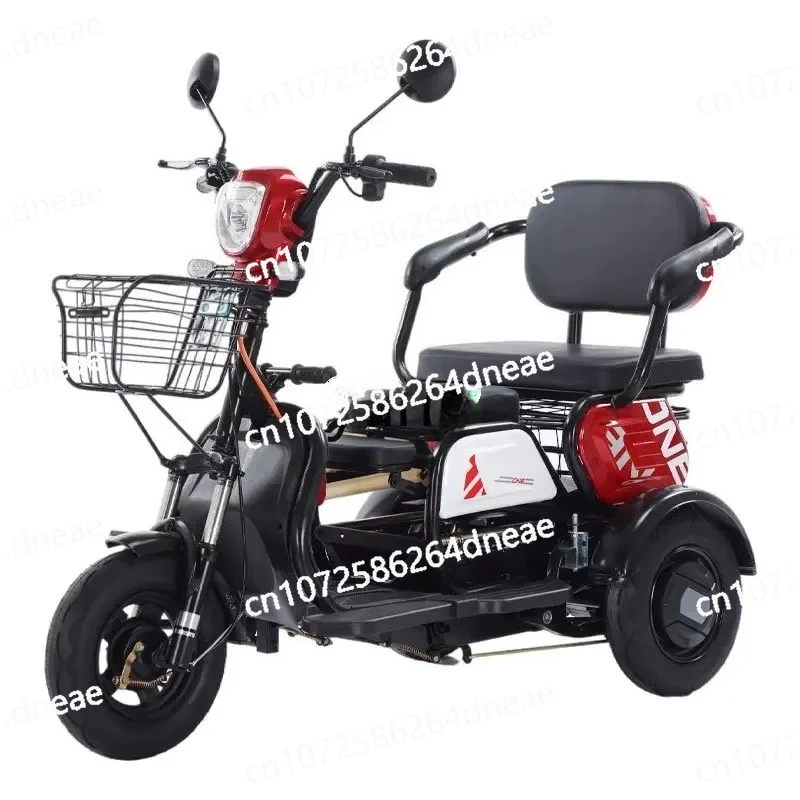 

electric tricycle household small ladies pick-up scooter parent-child three-person battery car with shed