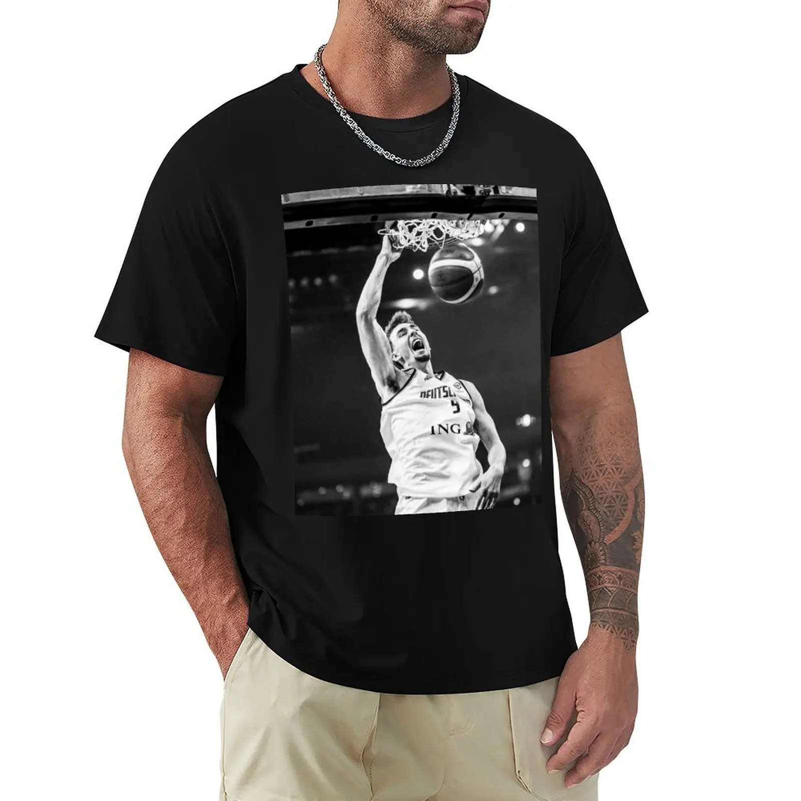 

Franz Wagner - Black & White T-Shirt Casual Street Style Short Sleeve Tee