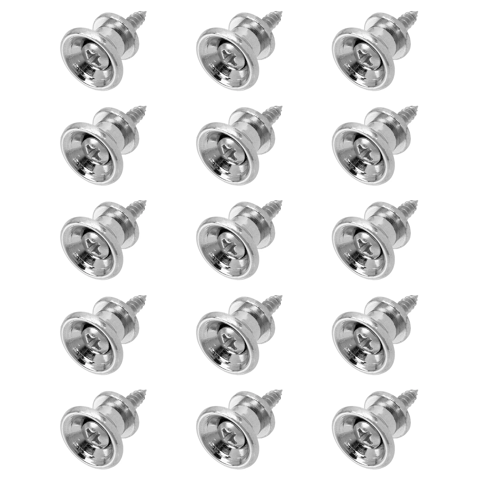 

15pcs Guitar Strap Buttons Locking Nails Metal Durable Replacement for Acoustic Electric Bass Ukulele Instruments