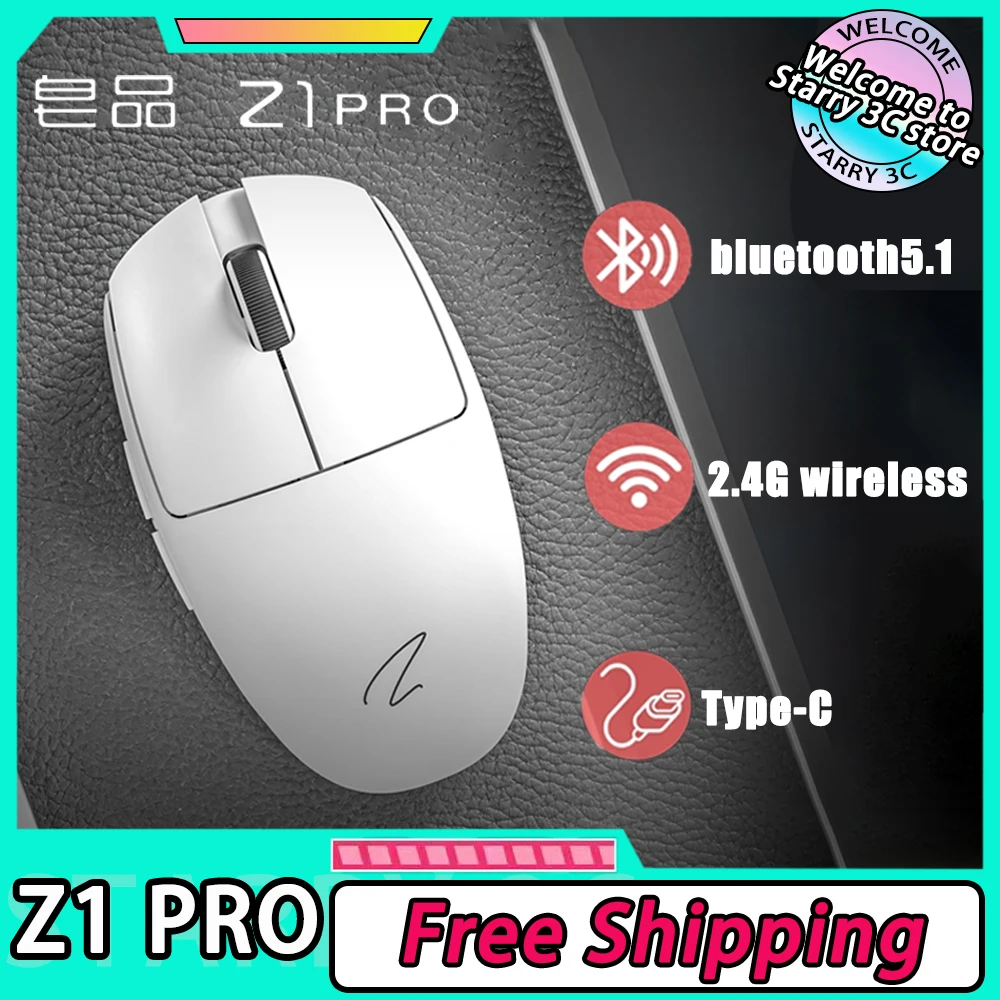 NEW Zaopin Z1 Pro Wireless Mouse PAW3395 Bluetooth Wireless Gaming Mouse RGB 51g Lightweight Ergonomics Pc Accessory Gaming Mice