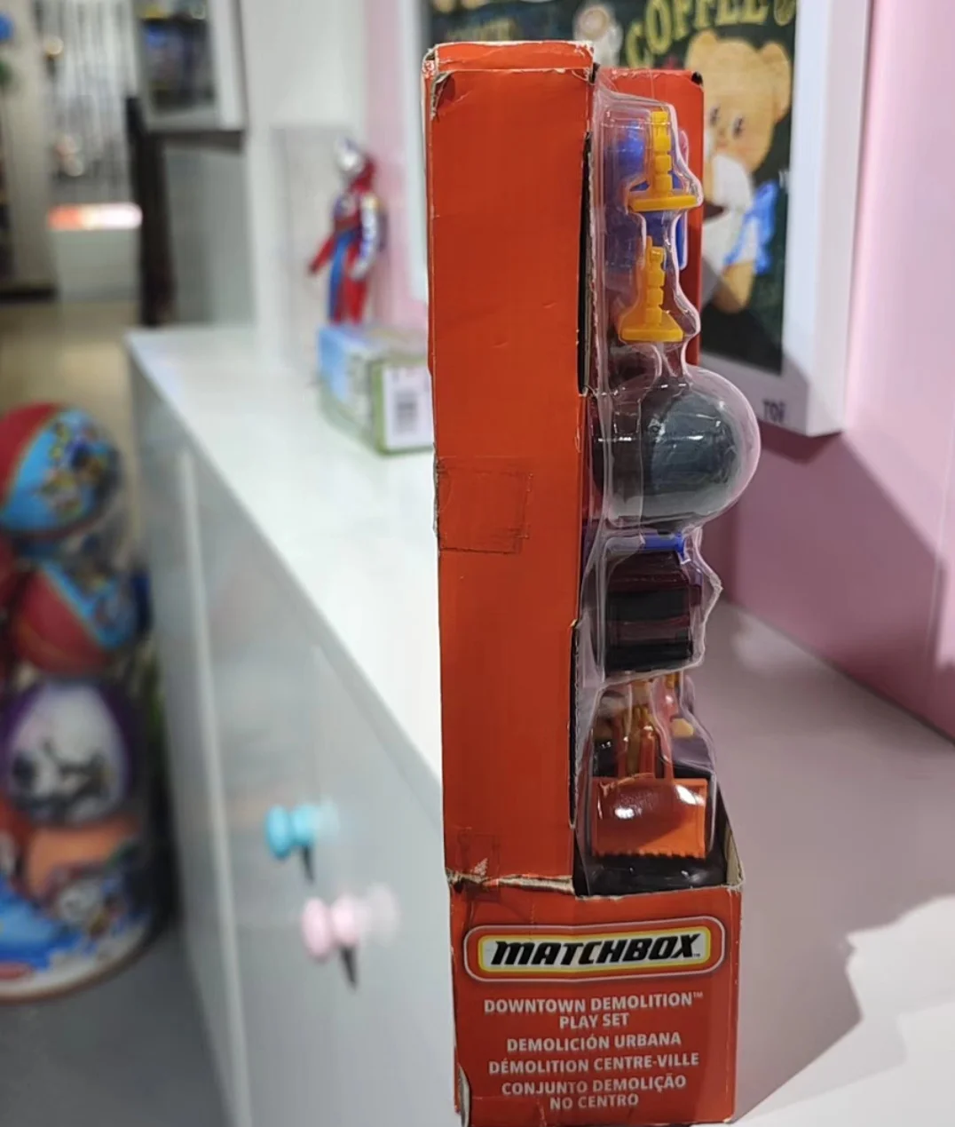 Original Matchbox Diecast Car Downtown Demolition Play Set with 10 Accessories Vehicle Model Car Toy Boy Birthday Halloween Gift
