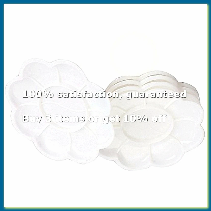 5Pcs Plastic Nail Art Paint Color Mixing Palette Plate Disk Essential Tool