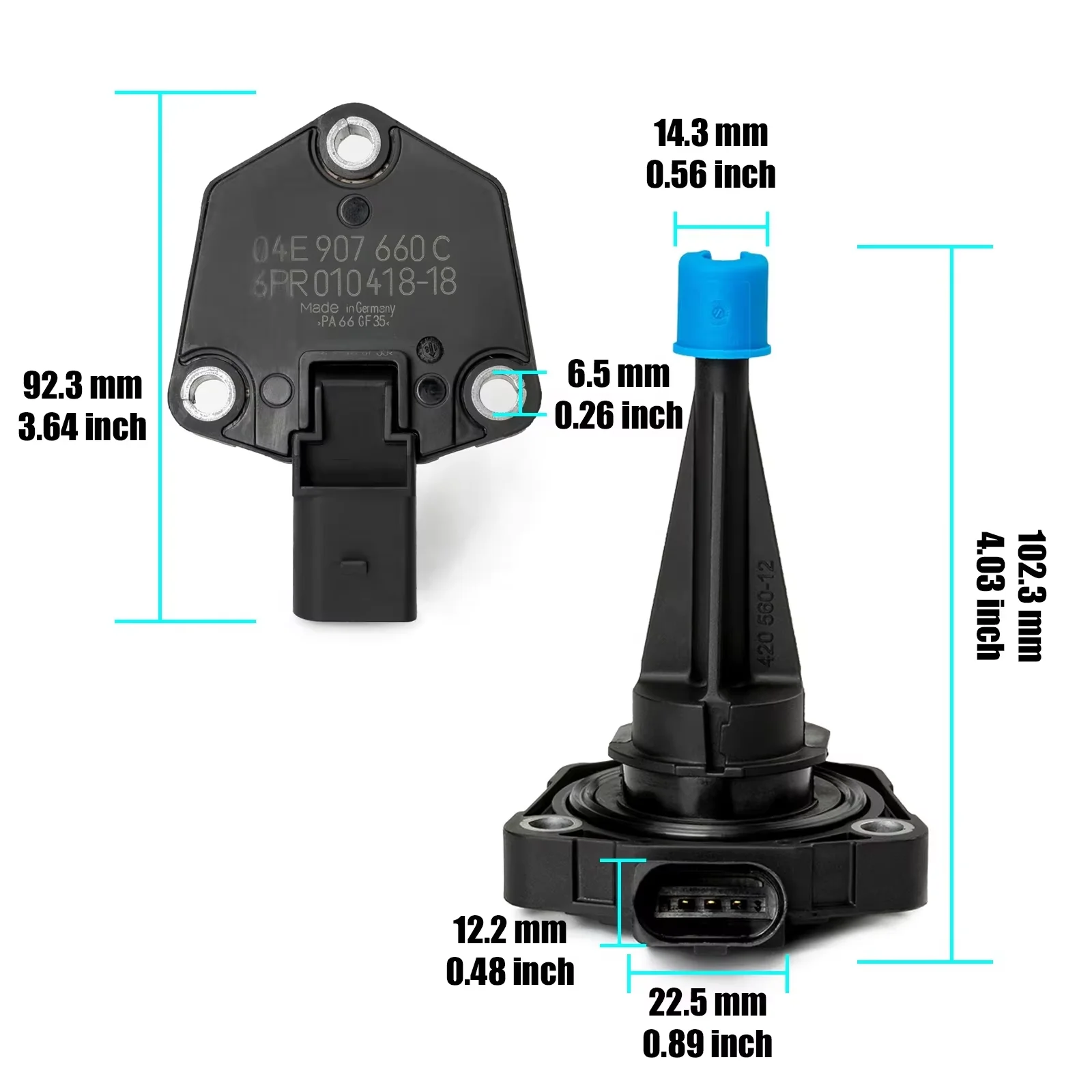 04E907660 04E907660C Engine Oil Level Sensor for Audi A1 A3 2013-2019 VW Beetle Scirocco Sharan Golf Arteon 2013-2019 | New