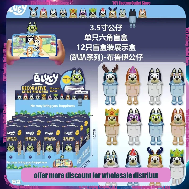 Bluey Sonny Angel Hippers Animal Back Series Minifiguren Stitch labubu Kuromi Sonny Angel Telefoon Kerst Kinderspeelgoed Cadeau