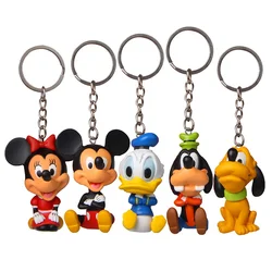 5 tipi Disney portachiavi topolino paperino Action Figures in miniatura portachiavi Daisy Goofy Minnie Bag ciondolo bambole giocattoli