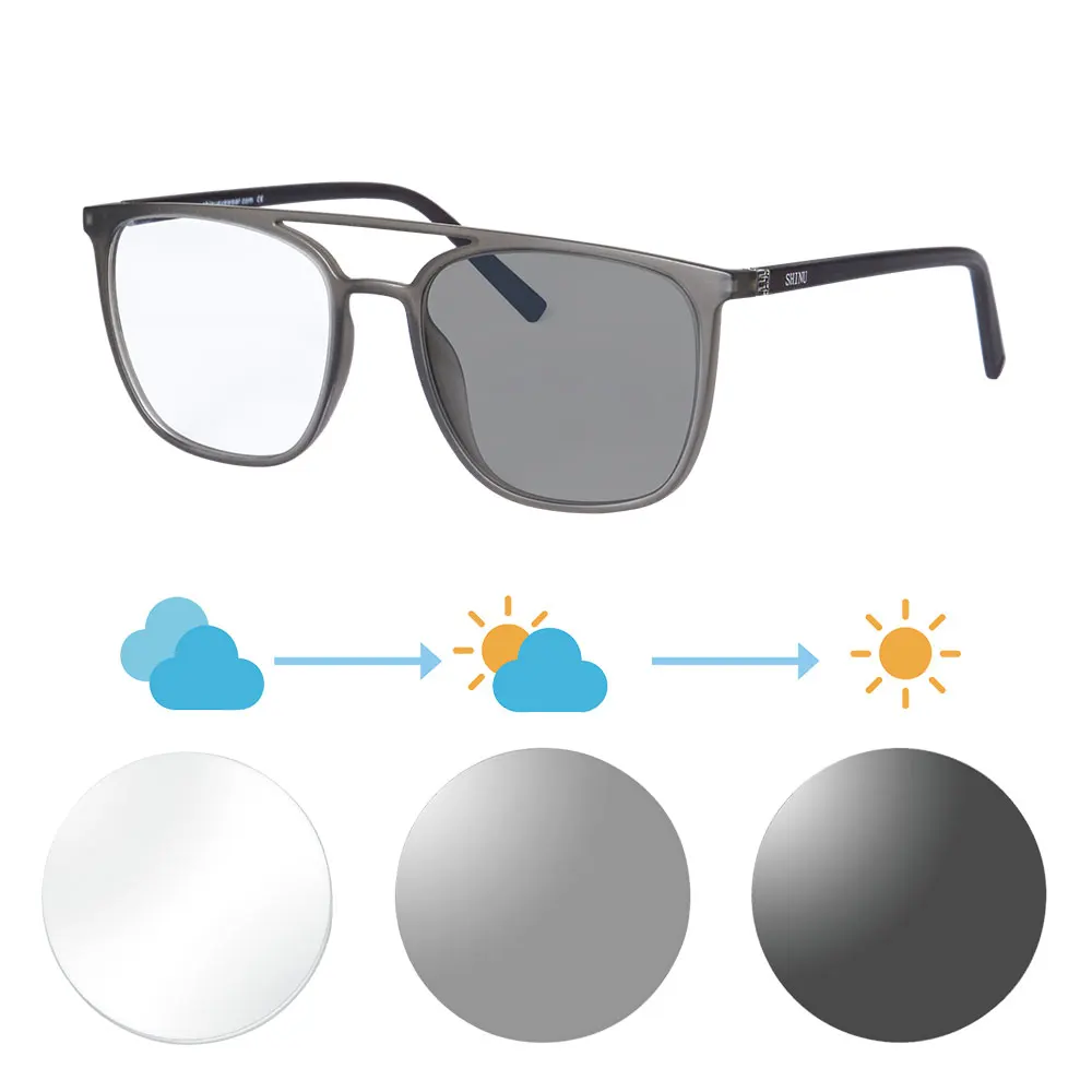 SHINU-gafas de lectura progresivas fotocromáticas para hombres, lentes de zoom inteligente multifocales progresivas, gafas de miopía multifocales personalizadas