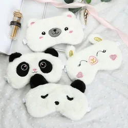 Masque de sommeil en peluche pour enfants, grands yeux, chat mignon, aide de voyage, masque en peluche pour la sieste, couverture pour les yeux de santé