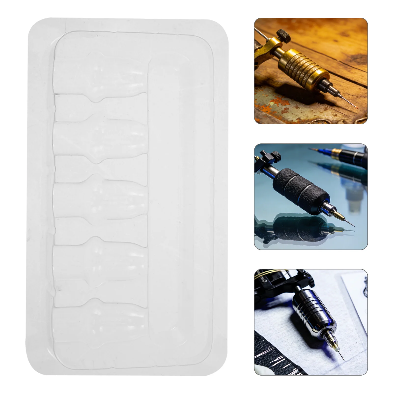 

100 Pcs Disposable Holder Microblading Pigment Tray Cup Disc Plastic Durable Food Grade Ink Transparent