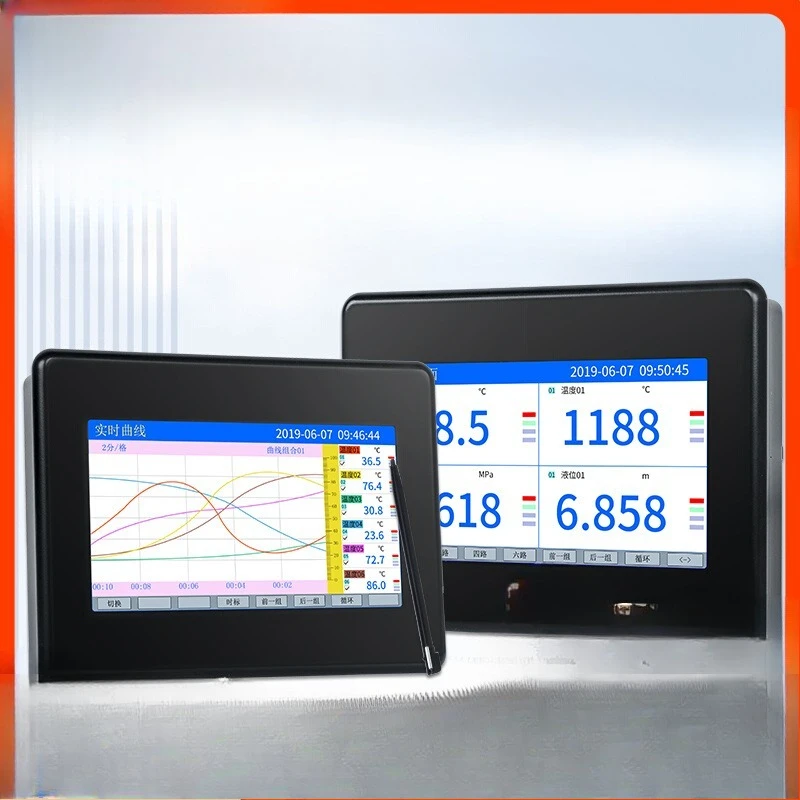 

Multi-touch screen paperless recorder Industrial grade, temperature inspector 16/32 signal voltage and current monitor