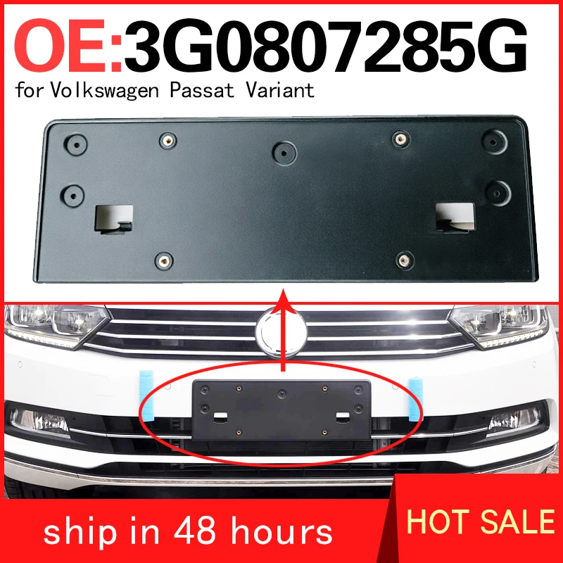 3G0807285G for Volkswagen Passat Variant Car front license plate front grille license plate fixing bracket